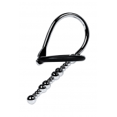 Серебристый уретральный плаг-бусины TOYFA Metal с мягким фиксириющим кольцом - ToyFa - купить с доставкой в Нижнекамске