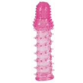 Розовая насадка с нежными шипами - 13,5 см. - Toyfa Basic - в Нижнекамске купить с доставкой