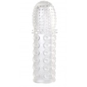 Прозрачная закрытая гелевая насадка - 13,5 см. - Toyfa Basic - в Нижнекамске купить с доставкой