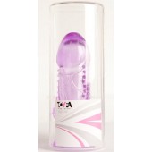 Фиолетовая гелевая насадка с шипами - 13 см. - Toyfa Basic - в Нижнекамске купить с доставкой