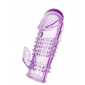 Фиолетовая насадка с коготком и шипами - 13 см. - Toyfa Basic - в Нижнекамске купить с доставкой