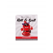 Стимулирующий презерватив-насадка Roll   Ball Strawberry - Sitabella - купить с доставкой в Нижнекамске