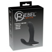 Черный вибромассажер простаты с функцией римминга Plug with Perineum Stimulator - 16,6 см. - Orion - в Нижнекамске купить с доставкой