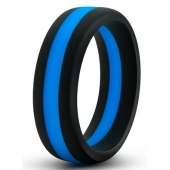 Черно-синее эрекционное кольцо Silicone Go Pro Cock Ring - Blush Novelties - в Нижнекамске купить с доставкой