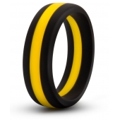 Черно-желтое силиконовое эрекционное кольцо Silicone Go Pro Cock Ring - Blush Novelties - в Нижнекамске купить с доставкой