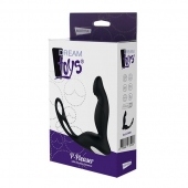 Черный вибромассажер простаты P-PLEASER W ERECTION ENHANCE - Dream Toys - в Нижнекамске купить с доставкой