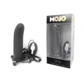 Черный страпон с вибратором Mojo Ghia - Seven Creations - купить с доставкой в Нижнекамске