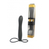 Черная насадка на пенис для двойной стимуляции Mojo BlackJack - 15 см. - Seven Creations - в Нижнекамске купить с доставкой