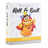 Стимулирующий презерватив-насадка Roll   Ball Banana - Sitabella - купить с доставкой в Нижнекамске