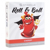 Стимулирующий презерватив-насадка Roll   Ball Cherry - Sitabella - купить с доставкой в Нижнекамске