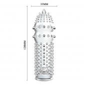 Закрытая прозрачная насадка Crystal sleeve - 14,2 см. - Erowoman-Eroman - в Нижнекамске купить с доставкой
