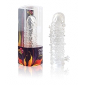Закрытая прозрачная рельефная насадка Crystal sleeve - 13 см. - Erowoman-Eroman - в Нижнекамске купить с доставкой