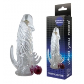 Закрытая прозрачная вибронасадка на пенис Crystal Sleeve Vibe - Erowoman-Eroman - в Нижнекамске купить с доставкой