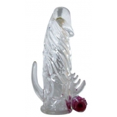 Закрытая прозрачная вибронасадка на пенис Crystal Sleeve Vibe - Erowoman-Eroman - в Нижнекамске купить с доставкой