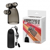 Дымчатая насадка-мастурбатор с вибрацией Vibrating Crystal Cap II - Baile - в Нижнекамске купить с доставкой