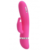 Розовый вибратор Ingram с электростимуляцией - 19,2 см. - Baile - купить с доставкой в Нижнекамске