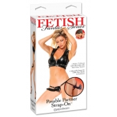 Черный податливый страпон Posable Partner Strap-On - 17,8 см. - Pipedream - купить с доставкой в Нижнекамске