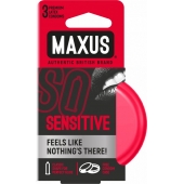Ультратонкие презервативы в железном кейсе MAXUS Sensitive - 3 шт. - Maxus - купить с доставкой в Нижнекамске