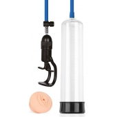 Прозрачная вакуумная помпа Sex Expert с насадкой-вагиной - Sex Expert - в Нижнекамске купить с доставкой