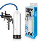 Прозрачная вакуумная помпа Sex Expert с насосом - Sex Expert - в Нижнекамске купить с доставкой