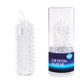 Закрытая рельефная насадка Crystal sleeve с усиками - 12 см. - Erowoman-Eroman - в Нижнекамске купить с доставкой