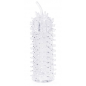 Закрытая рельефная насадка Crystal sleeve с усиками - 12 см. - Erowoman-Eroman - в Нижнекамске купить с доставкой