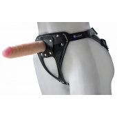 Черный пояс-трусики с насадкой  Soft-Принц  - 17 см. - LOVETOY (А-Полимер) - купить с доставкой в Нижнекамске