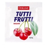 Пробник гель-смазки Tutti-frutti с вишнёвым вкусом - 4 гр. - Биоритм - купить с доставкой в Нижнекамске