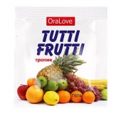 Пробник гель-смазки Tutti-frutti со вкусом тропических фруктов - 4 гр. - Биоритм - купить с доставкой в Нижнекамске
