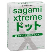 Презервативы Sagami Xtreme SUPER DOTS с точками - 3 шт. - Sagami - купить с доставкой в Нижнекамске