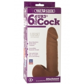 Насадка-мулат для трусиков Vac-U-Lock 6  ULTRASKYN Cock - 17,3 см. - Doc Johnson - купить с доставкой в Нижнекамске