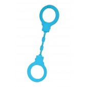 Голубые силиконовые наручники A-Toys без ключа - A-toys - купить с доставкой в Нижнекамске