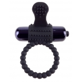 Черное эрекционное виброкольцо Vibrating Silicone Super Ring - Pipedream - в Нижнекамске купить с доставкой