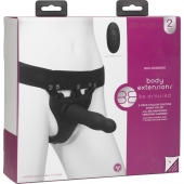 Черный полый вибрострапон Body Extensions BE Aroused - 17,78 см. - Doc Johnson - купить с доставкой в Нижнекамске