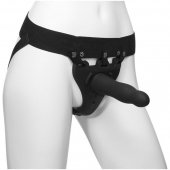 Черный полый вибрострапон Body Extensions BE Aroused - 17,78 см. - Doc Johnson - купить с доставкой в Нижнекамске