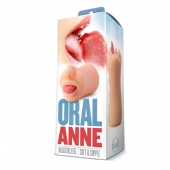 Телесный мастурбатор-ротик с язычком Oral Anne - Blush Novelties - в Нижнекамске купить с доставкой