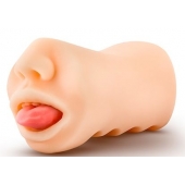 Телесный мастурбатор-ротик с язычком Oral Anne - Blush Novelties - в Нижнекамске купить с доставкой
