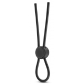 Черное силиконовое лассо на пенис SILICONE LOOP COCK RING - Blush Novelties - в Нижнекамске купить с доставкой