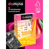 Презервативы для орального секса DOMINO Sweet Sex с ароматом манго - 3 шт. - Domino - купить с доставкой в Нижнекамске