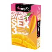 Презервативы для орального секса DOMINO Sweet Sex с ароматом манго - 3 шт. - Domino - купить с доставкой в Нижнекамске