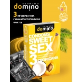 Презервативы для орального секса DOMINO Sweet Sex с ароматом тропических фруктов - 3 шт. - Domino - купить с доставкой в Нижнекамске