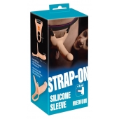 Силиконовый полый страпон на ремнях Silicone Strap-on - 16 см. - Orion - купить с доставкой в Нижнекамске