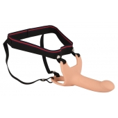Силиконовый полый страпон на ремнях Silicone Strap-on - 16 см. - Orion - купить с доставкой в Нижнекамске