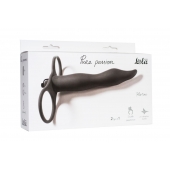 Черная вибронасадка для двойного проникновения Flirtini - 15,9 см. - Lola Games - купить с доставкой в Нижнекамске