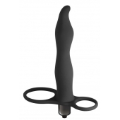 Черная вибронасадка для двойного проникновения Flirtini - 15,9 см. - Lola Games - купить с доставкой в Нижнекамске