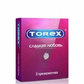Презервативы Torex  Сладкая любовь  с ароматом клубники - 3 шт. - Torex - купить с доставкой в Нижнекамске