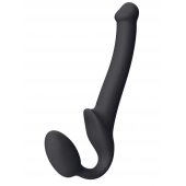 Черный безремневой страпон Silicone Bendable Strap-On S - Strap-on-me - купить с доставкой в Нижнекамске