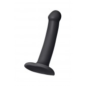 Черный фаллос на присоске Silicone Bendable Dildo S - 17 см. - Strap-on-me - купить с доставкой в Нижнекамске