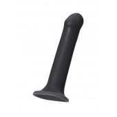 Черный фаллос на присоске Silicone Bendable Dildo L - 19 см. - Strap-on-me - купить с доставкой в Нижнекамске
