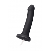 Черный фаллос с имитацией эякуляции Silicon Cum Dildo L - 19,6 см. - Strap-on-me - купить с доставкой в Нижнекамске
